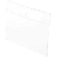 Plymor Clear Acrylic Top-Fold Literature Sign Holder Frame (Wall Mount), 7" W x 5.5" H