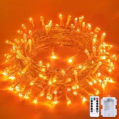 33ft Orange Battery Operated Halloween Lights