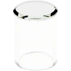Plymor Clear Acrylic Cylinder Display Riser with Mirror Top, 2" H x 1.5" D