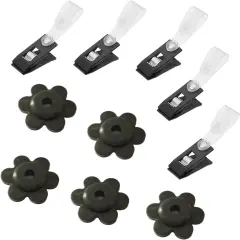 10 Pack Garden Flag Stoppers and Clips &ndash; Adjustable Anti-Wind Rubber Stoppers for Garden Flag Pole Stand &ndash; Flag Holders for Outdoor & Indoor Yard Decor