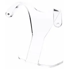 Plymor Clear Acrylic Divided Pair Hanging Earring Display Stand, 3" W x 1.5" D x 3" H