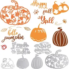 Fall Pumpkin Metal Cutting Dies for Card Making Thanksgiving Metal Cutting