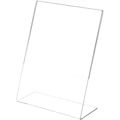 Plymor Clear Acrylic Sign Display / Literature Holder (Angled), 9" W x 12" H