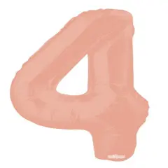 34" Numeral 4 Balloon - Rose Gold, 1ct