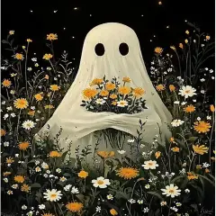 Halloween Ghost Flower Diamond Art Kits