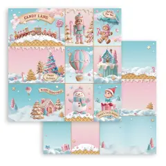 Stamperia Double-Sided Cardstock 12"x12"-Candy Christmas Cards