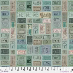 Tickets in Teal (pwth272.teal) | Eclectic Elements Palette in Teal | Tim Holtz | Free Spirit