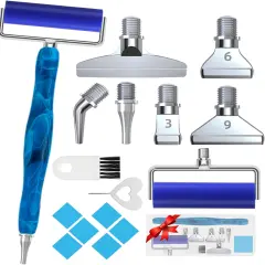 Metal Thread Tips Diamond Art pens 17 PCS, Diamond Painting Pen Kits Upgraded Stainless Steel Pen Tips No Loosen, Diamond Painting Accessories Tools