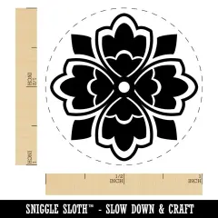 Stylish Modern Flower Floral Plant Rubber Stamp for Stamping Crafting Planners
