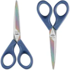 Scissors 7 Inch All Purpose Titanium Scissors Bulk 2 Pack, Left/Right Handed, Forged Stainless Steel Sharp Blade Shears Multipurpose for Home Office School Student Sewing Fabric Craft Supplies