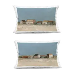 Stupell Industries Country Houses in Distance 2pc Decorative Printed Throw Pillow Set Design by Ethan Harper, 14 x 7 x 20