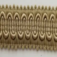 1/2" Scroll Braid Gimp w/ Backing - 12 Continuous Yards - Many Color Options! Beige