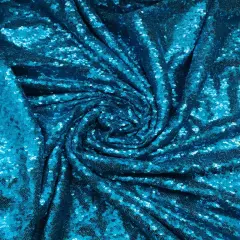 1 Yard Sparkling Sequin Backdrop Fabric Polyester Decorative Drapery 4 ft. W X 8 ft. H Turquoise