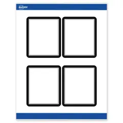 Avery Printable Rectangle Labels, Double Black Border, 4" x 3-1/3", Matte White Rectangle Labels, Permanent, Laser/Inkjet, 40ct, Great for Product Labels