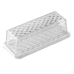 Chef Craft Clear Plastic Butter Dish with Cover Lid - Holds a Standard Stick of Butter