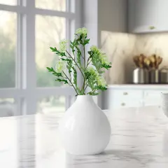 Northlight Finch Laceflower Artificial Floral Sprays- 27" - White and Green - Set of 6