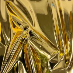 1 Yard Chrome Reflective Mirror Vinyl Fabric For Handbags Upholstery Crafts 54 Inch Width Gold