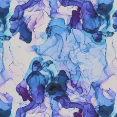 Mook Fabrics Smoke Print Cotton Fabric [108 in. Wide] - By The Yard Purple/Blue