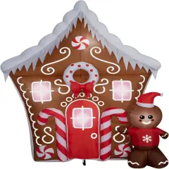 8.5' Gemmy Airblown Inflatable Christmas Gingerbread House w/ Gingerbread Man Yard Decoration 883596
