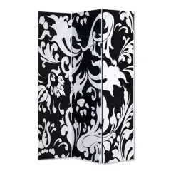 HomeRoots Decor 1-inch x 48-inch x 72-inch Multi-Color, Wood, Canvas - 3 Panel Screen