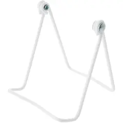 Bard's Vinyl Covered White Wire Easel Stand, 4.5" H x 4" W x 4.75" D