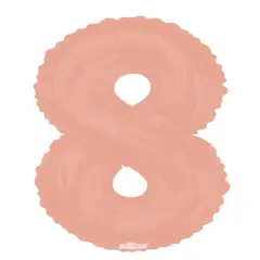 34" Numeral 8 Balloon - Rose Gold, 1ct