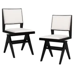 Costway Mid Century&nbsp;Modern Dining Chairs Set of 2/4 Faux Shearling Upholstered Dinner Chairs