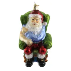 Old World Christmas 5.5 Inch Santa Vaccinated Christmas Tree Ornament , Vaccine Covid Multicolored