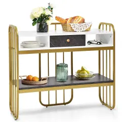 Costway Console Table with Drawer Storage Shelf Wide Tabletop Modern for Entryway