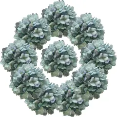 Fall Blue Hydrangea Artificial Flowers,10Pcs