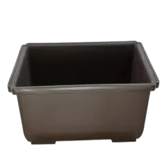 Rectangular Plastic Bonsai / Succulent Pot w / Mesh 9.5"x 6.75"x 3" - Dark Brown