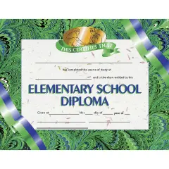 Elementary School Diploma, 8.5" x 11", Pack of 30