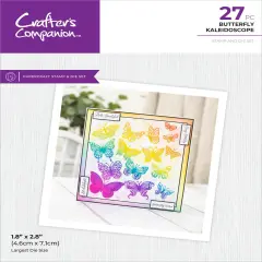 Crafter's Companion Stamp & Die Set-Butterfly Kaleidoscope