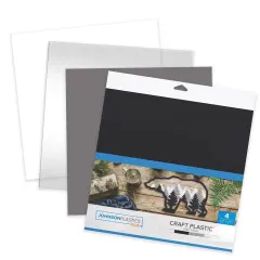JPPlus Craft Plastic Plastic Craft Sheets for Cricut, Laser Cutter, & Engraver Use- Utility, 4 Pack