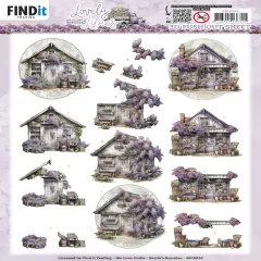 Find It Trading Berries Beauties Punchout Sheet-Lovely Houses, Lovely Lilacs