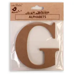 Little Birdie MDF Alphabets Upper Case 4" 1/Pkg-G