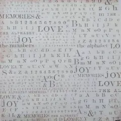 Love in Letters Designer Printed AIDA Fabric. Canvas for embroidery with an applied backgroundKF-1277A