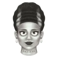 12" Metal Embossed Sign: Mrs. Frankenstein (Grey)