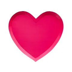 HAUTE PINK HEART SHAPED PLATES