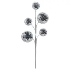 16" Silver Disco Ball Spray