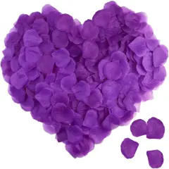 2000 PCS Artificial Silk Purple Rose Petals for Wedding Party Favors Decoration and Vase Home Decor Wedding Bridal Decoration. Purple
