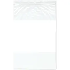 Plymor 8" x 12" (Pack of 100), 2 Mil White-Block Zipper Reclosable Plastic Bags