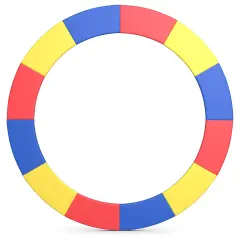 16 Feet Waterproof Trampoline Safety Pad with Elastic Straps and Foam