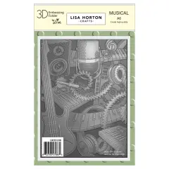 Lisa Horton Crafts A6 Embossing Folder-Musical