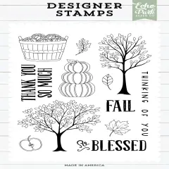 Echo Park Designer Stamp Set-Fall Trees