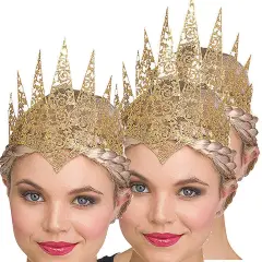 Gold Flexible Glitter Crown Holographic Finish