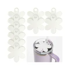 Craft Express 10 Pack 40oz Tumbler Acrylic Flower Sublimation Name Tags