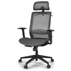 Costway Ergonomic High Back Mesh Office Chair Recliner Task Chair w/Hanger Grey\Black