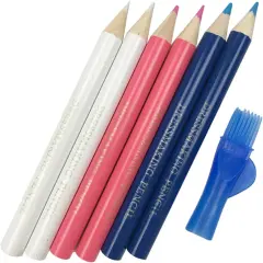 Sewing Fabric Pencils with Brush Tailor Pencils (Aqua)