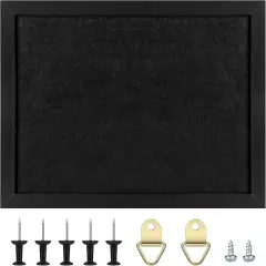 11" X 8" Cork Boards for Walls with Pins(All Black)